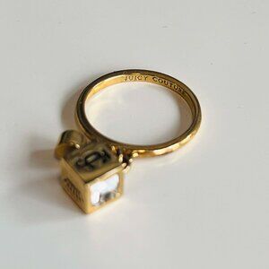 Juicy Couture Gold Ring with Charm and Gemstone